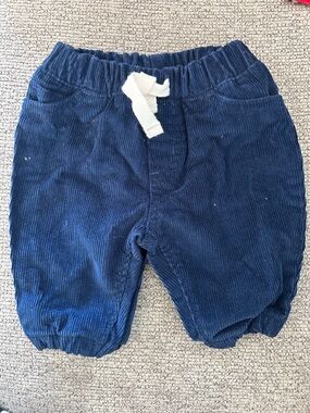 Navy Newborn Baby Pants with Drawstring